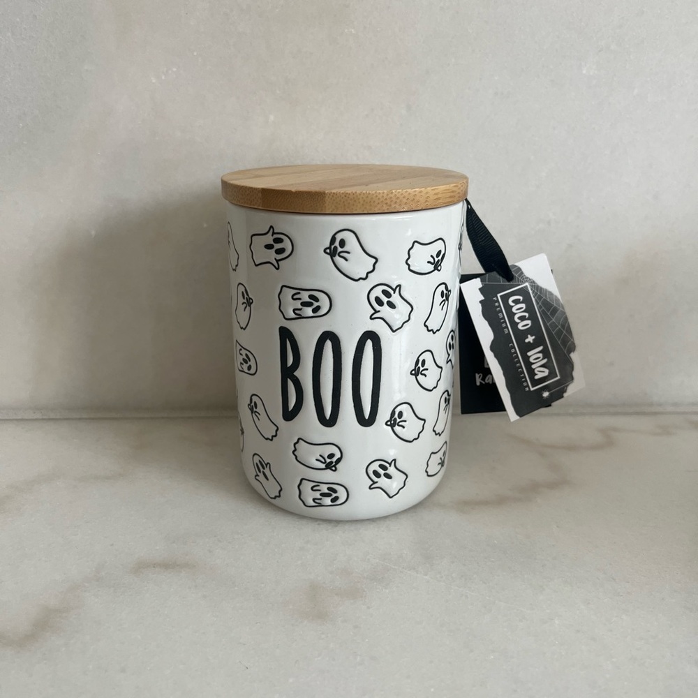 Coco + Lola 'Boo' Ghost Jar with Bamboo Lid